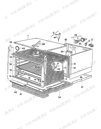 Взрыв-схема плиты (духовки) Electrolux CO1065W2 - Схема узла Oven equipment